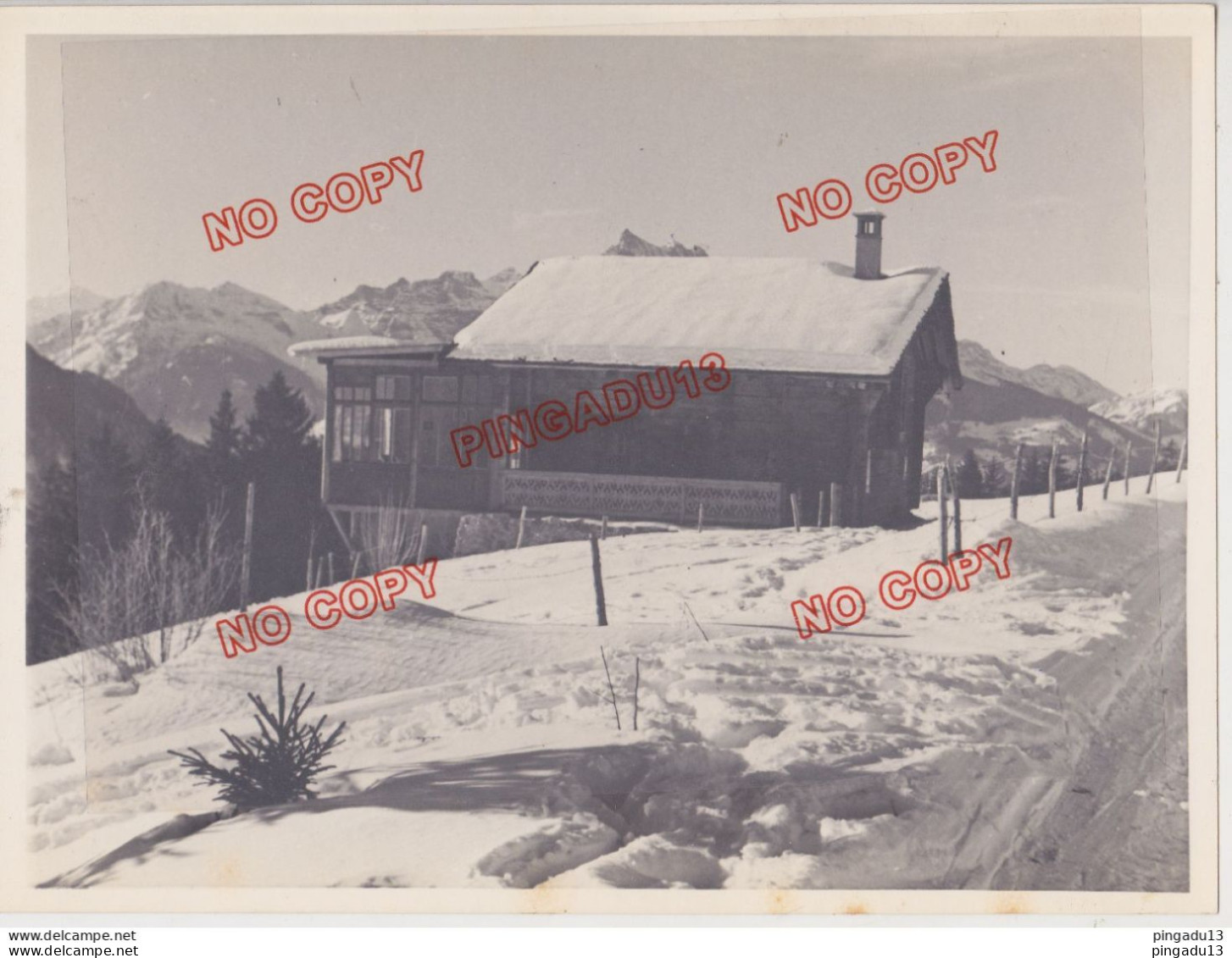 Au Plus Rapide Suisse Villars Sur Ollon Notre Chalet Décembre 1937 Beau Format Très Bon état - Places