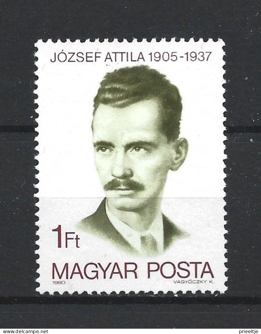 Hungary 1980 Attila Jozsef Y.T. 2725 (0) - Usati