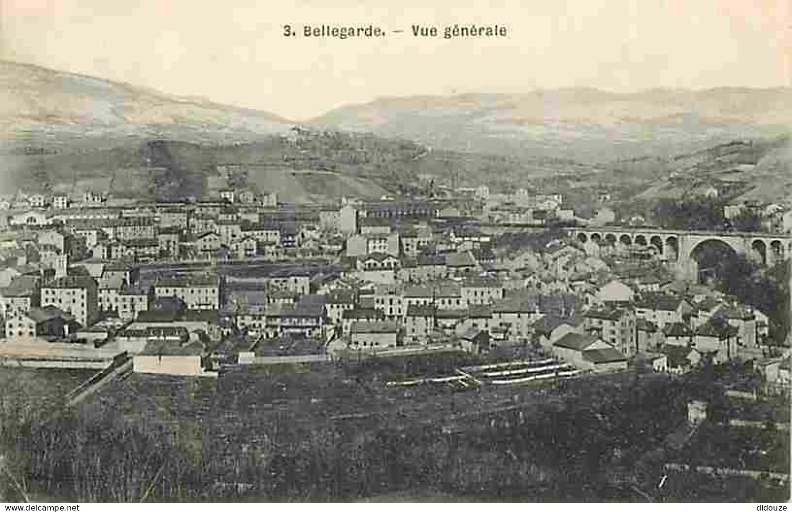 01 - Bellegarde Sur Valserine - Vue Générale - Oblitération Ronde De 1908 - Etat Pli Visible - Correspondance - CPA - Vo - Bellegarde-sur-Valserine