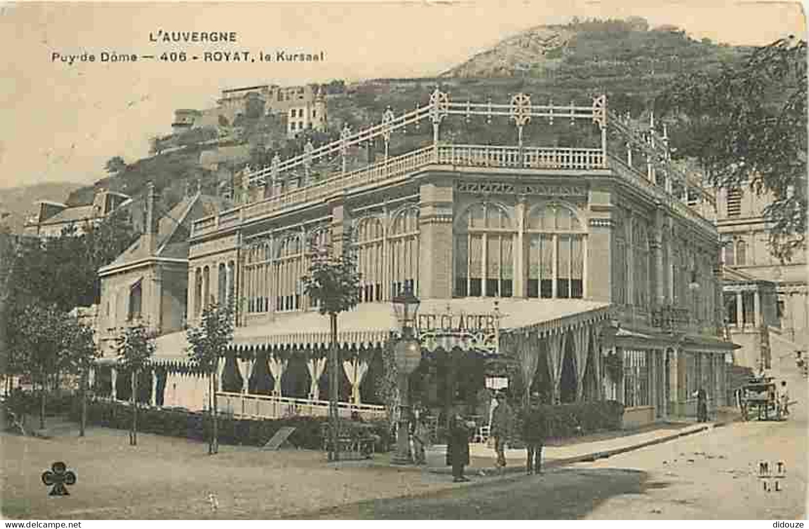 63 - Royat - Le Kursaal - Animée - Oblitération Ronde De 1908 - Commerces - Café Glacier - CPA - Voir Scans Recto-Verso - Royat