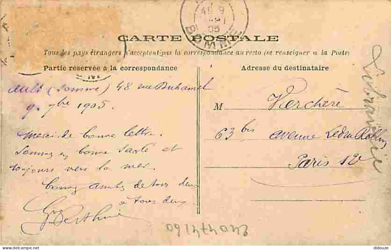 80 - Ault - Le Pont Et Le Chemin Des Douaniers - Animée - Oblitération Ronde De 1905 - Correspondance - CPA - Voir Scans - Ault