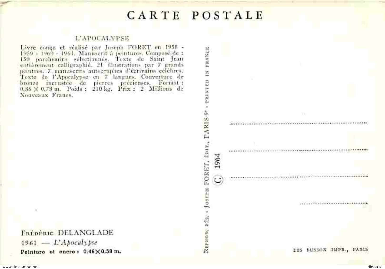 Art - Peinture - L'Apocalypse - Frédéric Delanglade - Chevaux - Carte Neuve - CPM - Voir Scans Recto-Verso - Peintures & Tableaux