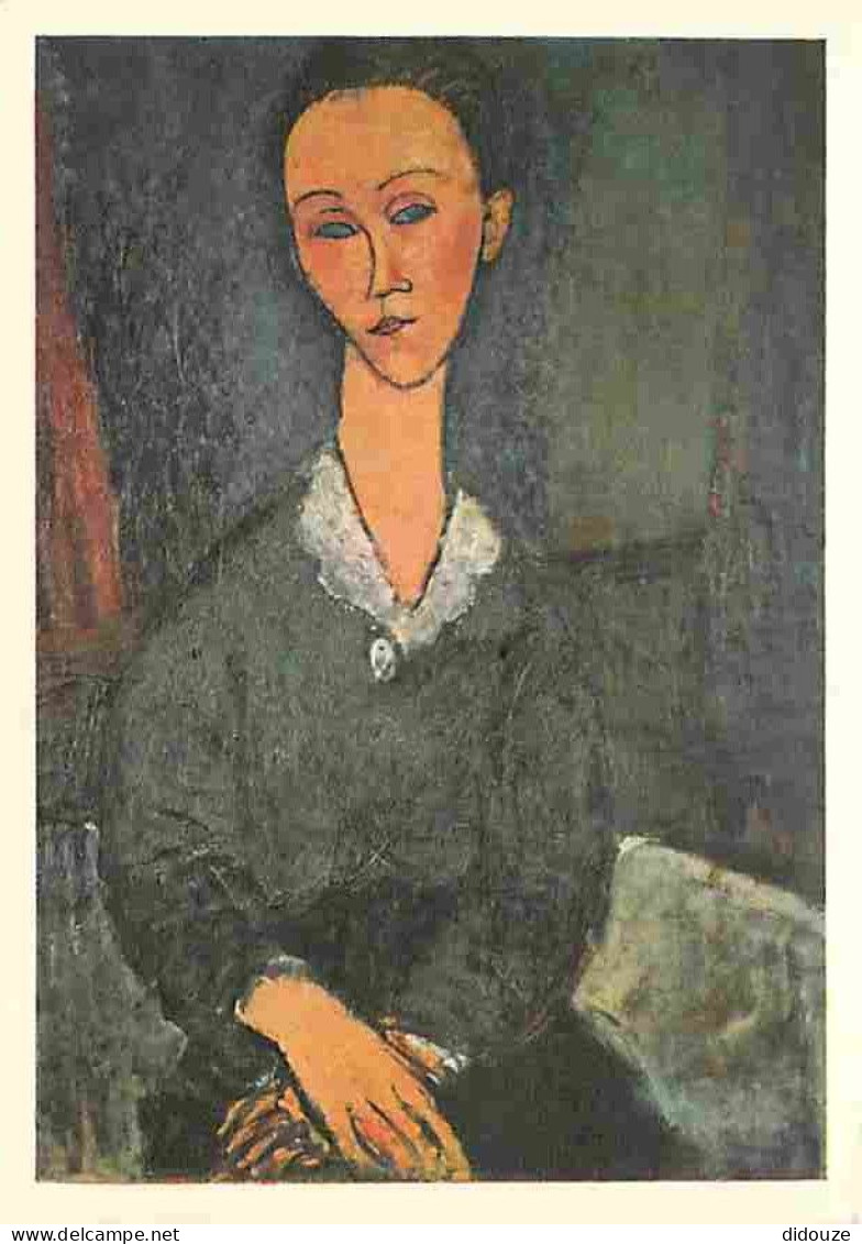 Art - Peinture - Amedeo Modigliani - Femme Au Col Blanc - Carte De La Loterie Nationale - Les Chefs D'oeuvre Du Musée De - Peintures & Tableaux