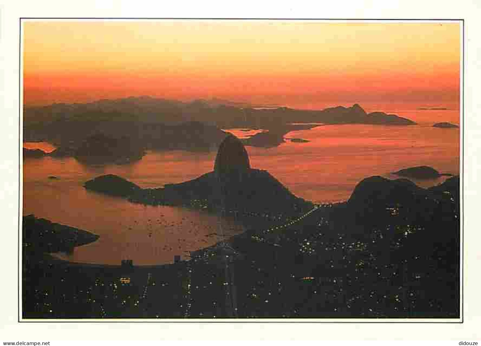 Brésil - Rio De Janeiro - La Baie De Guanabara - Coucher De Soleil - Vue Aérienne - CPM - Voir Scans Recto-Verso - Rio De Janeiro
