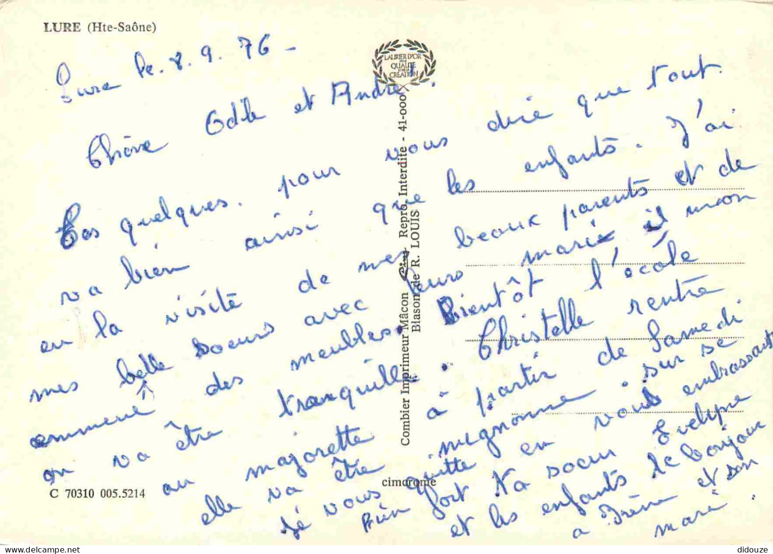 70 - Lure - Multivues - Blasons - CPM - Voir Scans Recto-Verso - Lure