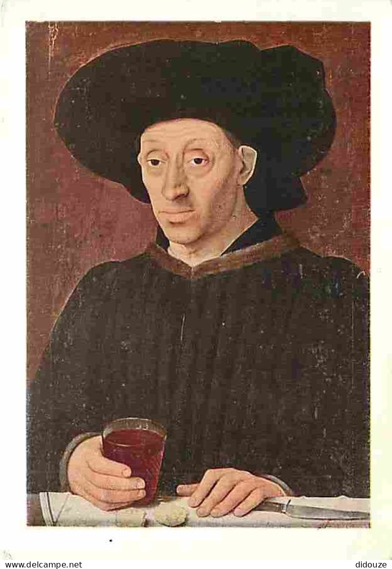 Art - Peinture - Le Maitre De 1456 - L'homme Au Verre De Vin - CPM - Voir Scans Recto-Verso - Peintures & Tableaux