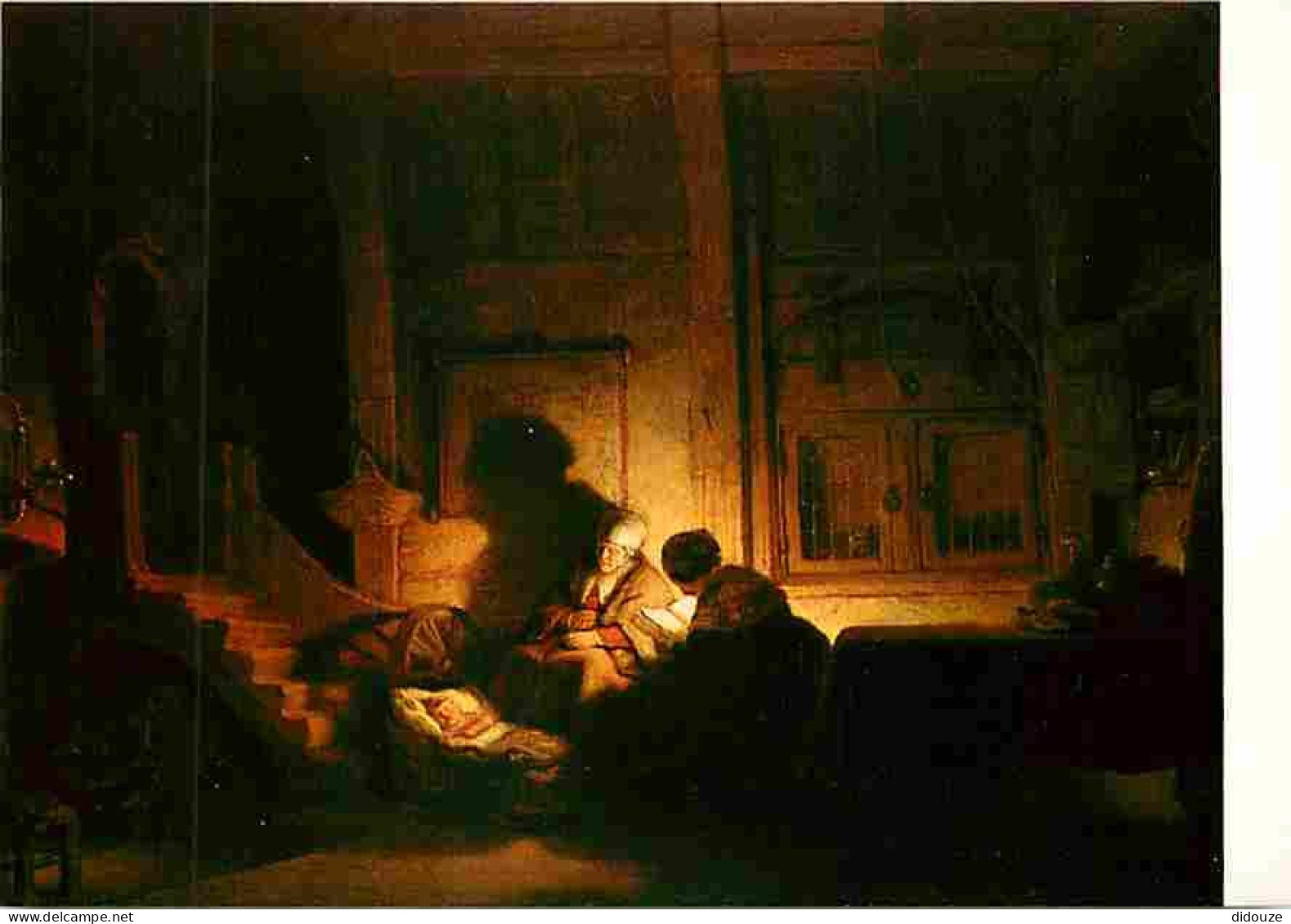 Art - Peinture - Rembrandt Harmensz Van Rijn - La Sainte Famille Au Soir - CPM - Voir Scans Recto-Verso - Peintures & Tableaux