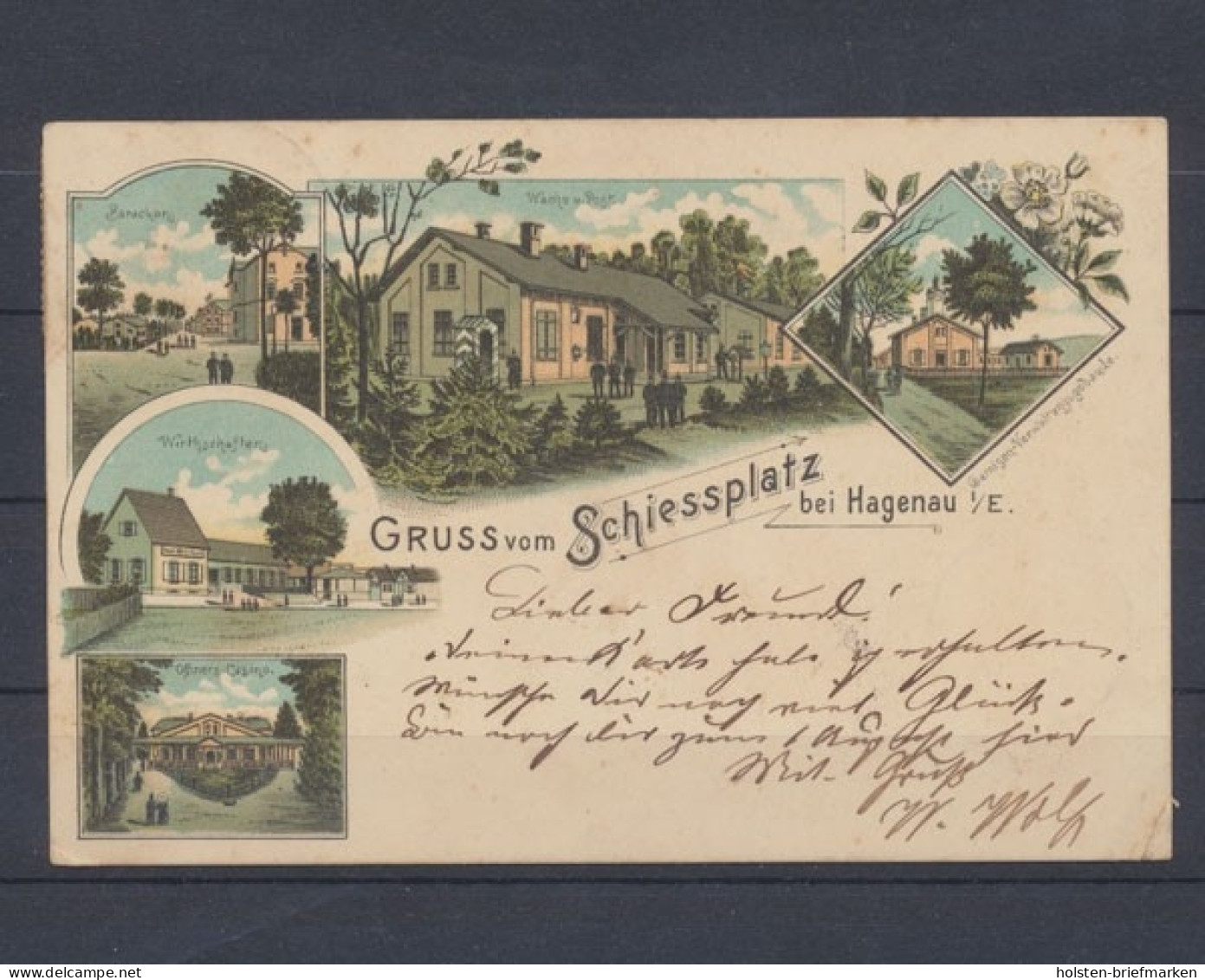 Hagenau, Schiessplatz, Offiziers Casino, Wache U. Post ... - Weltkrieg 1914-18