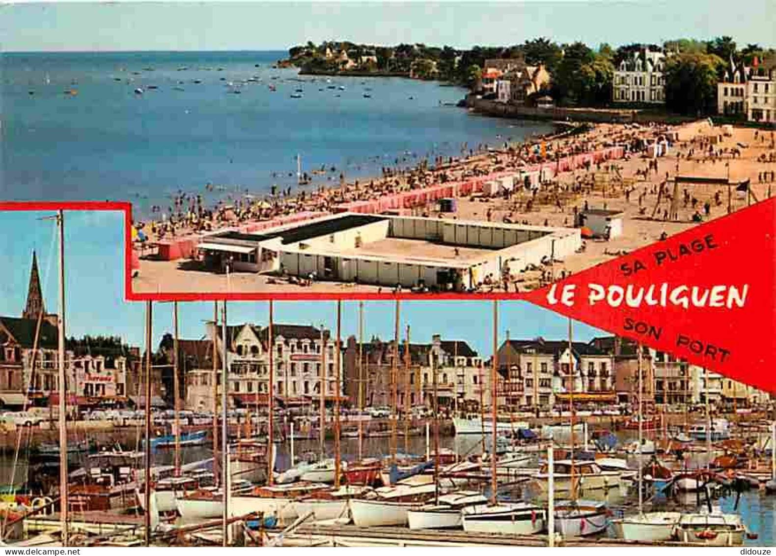 44 - Le Pouliguen - Multivues - Plage - Bateaux - Flamme Postale - CPM - Voir Scans Recto-Verso - Le Pouliguen