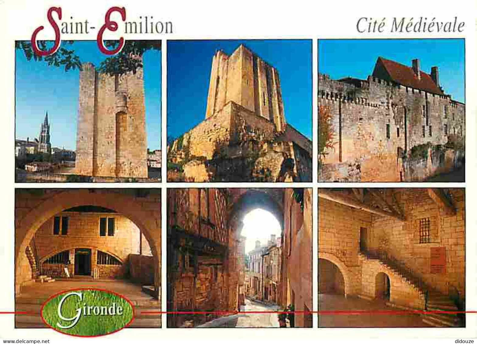 33 - Saint Emilion - Multivues - Flamme Postale - CPM - Voir Scans Recto-Verso - Saint-Emilion