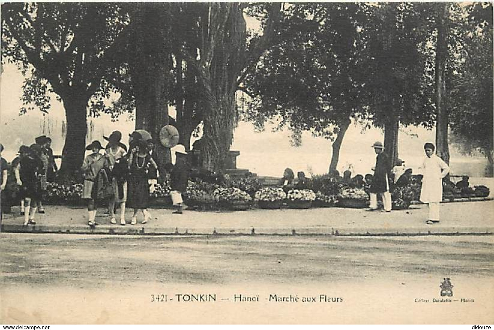 Vietnam - Tonkin - Hanoï - Marché Aux Fleurs - Animée - CPA - Voir Scans Recto-Verso - Viêt-Nam