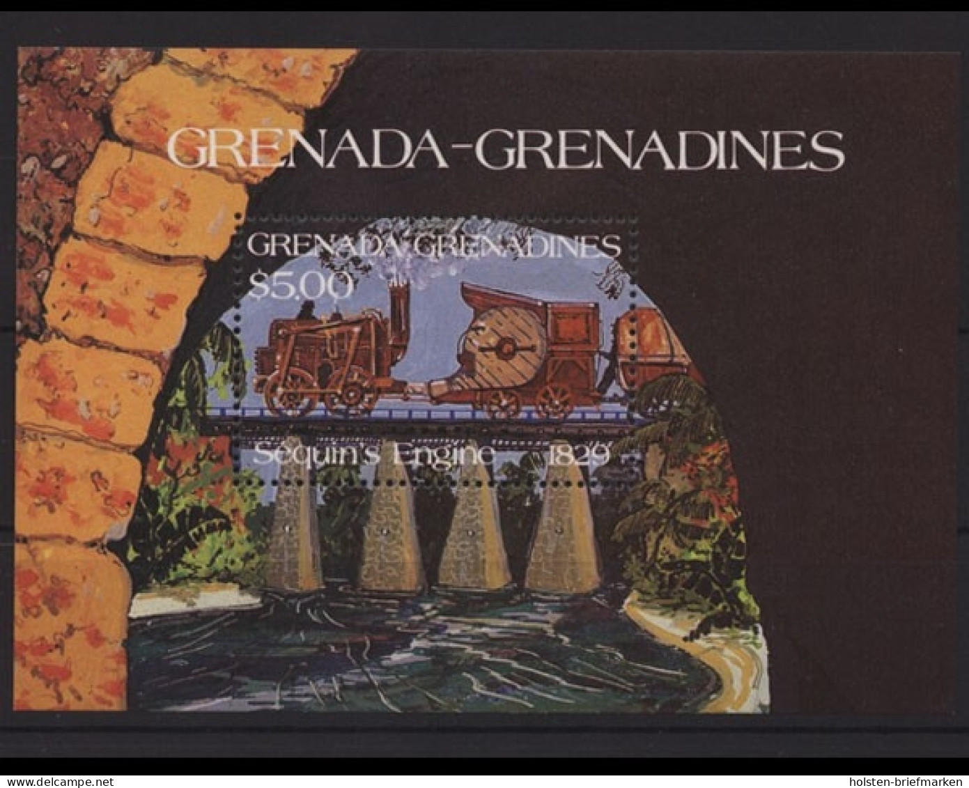 Grenada-Grenadinen, Eisenbahn, MiNr. Block 86, Postfrisch - Grenade (1974-...)