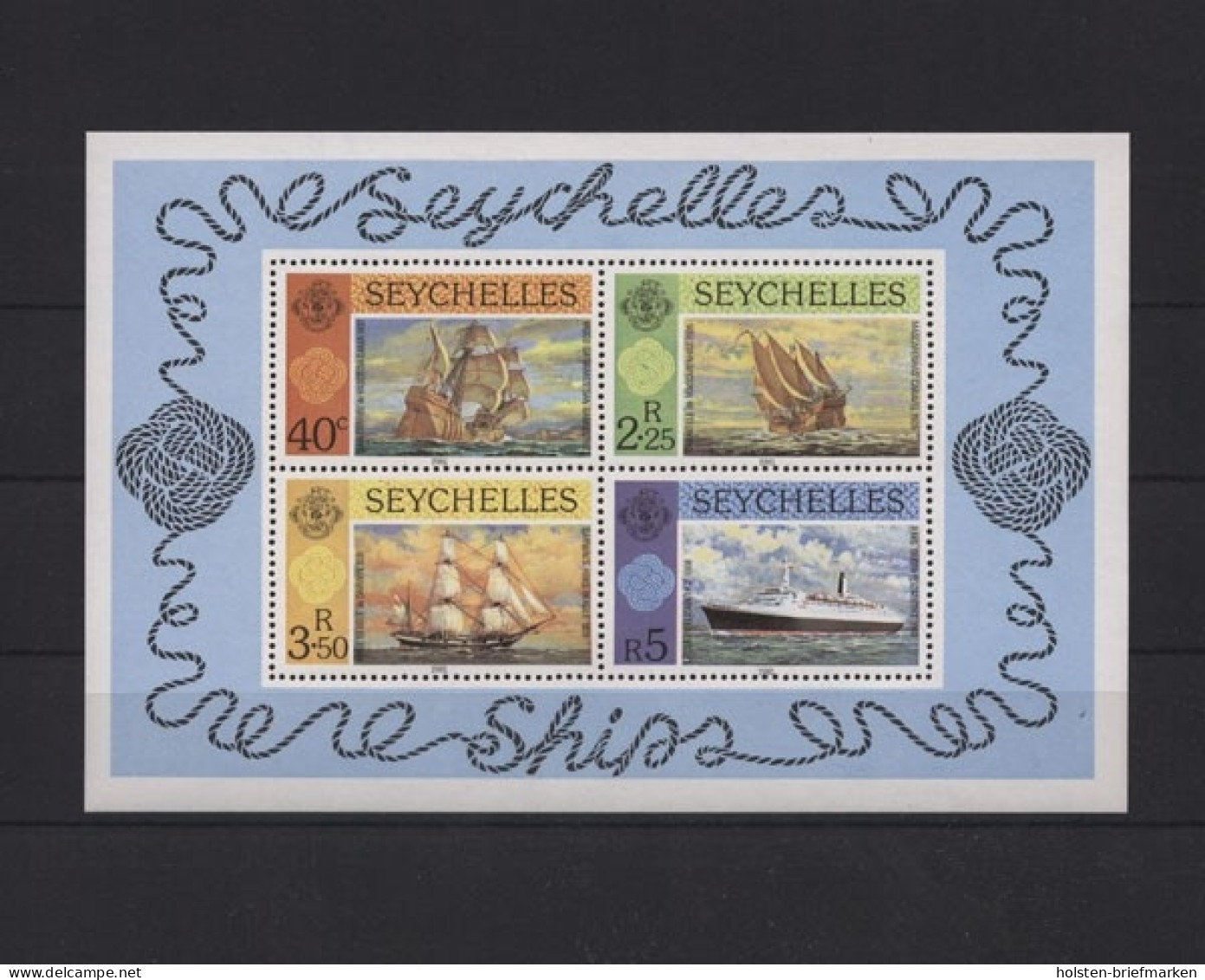 Seychellen, Schiffe, MiNr. Block 16, Postfrisch - Seychelles (1976-...)