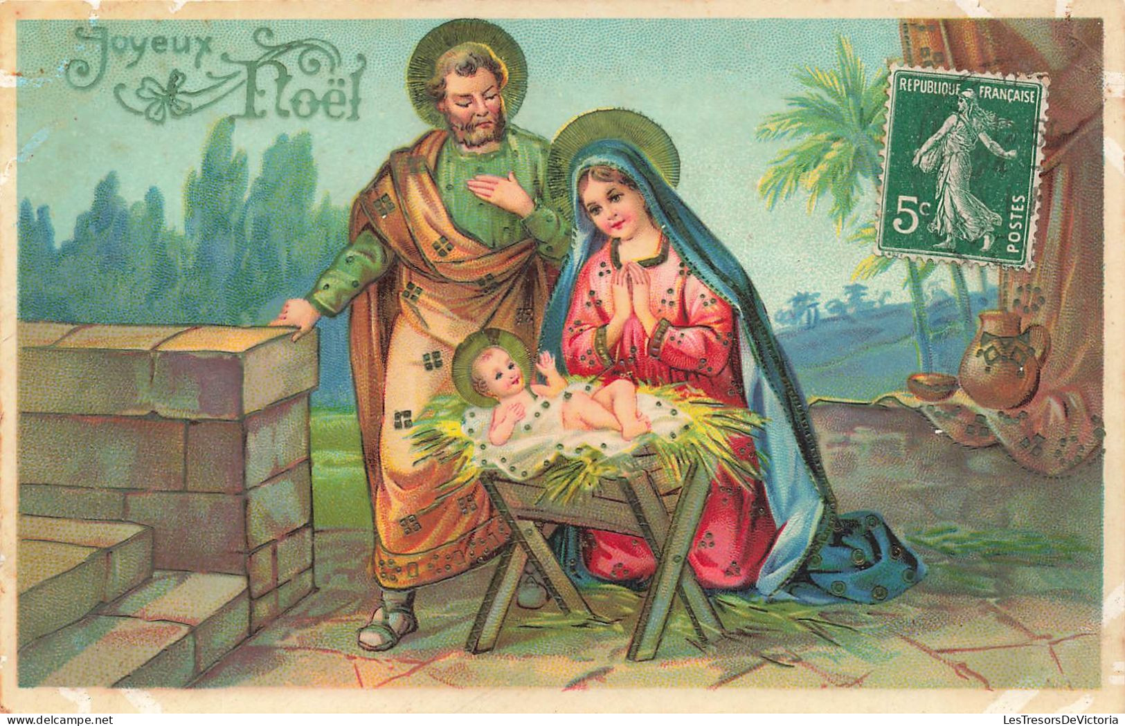 FÊTES - VŒUX - Joyeux Noël - La Nativité - Vierge Marie - Joseph - L'Enfant Jésus - Carte Postale Ancienne - Altri & Non Classificati