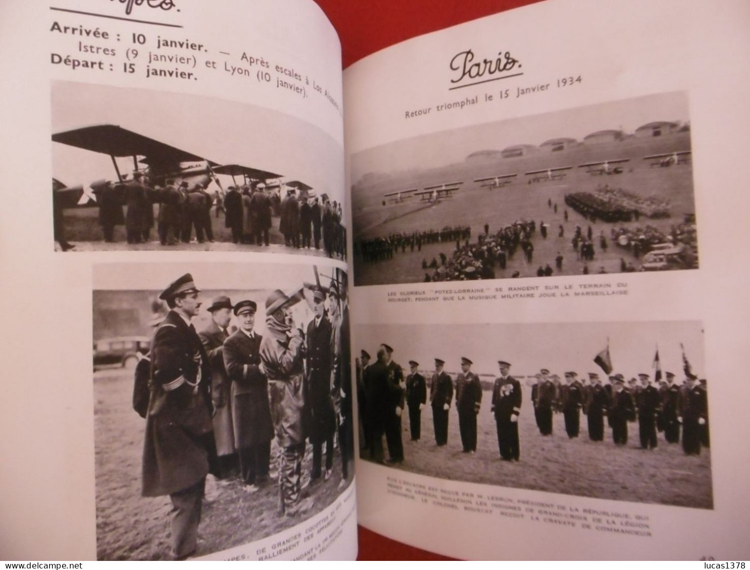 AVIATION  / LA CROISIERE AERIENNE DE L ESCADRE VUILLEMIN 1934/ RARE ET TRES BEAU DOCUMENT - 1900 - 1949