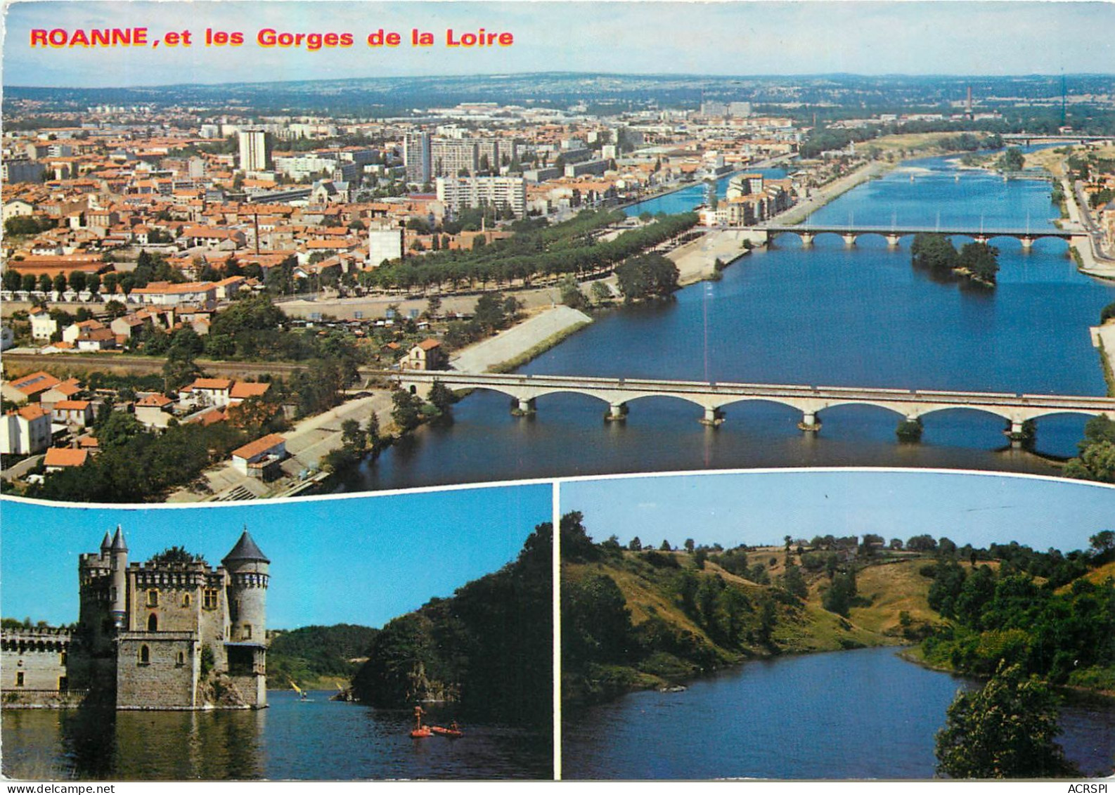 ROANNE La Ville Le Chateau De La Roche Et Les Gorges De La Loire 28(scan Recto-verso)MC2433 - Roanne