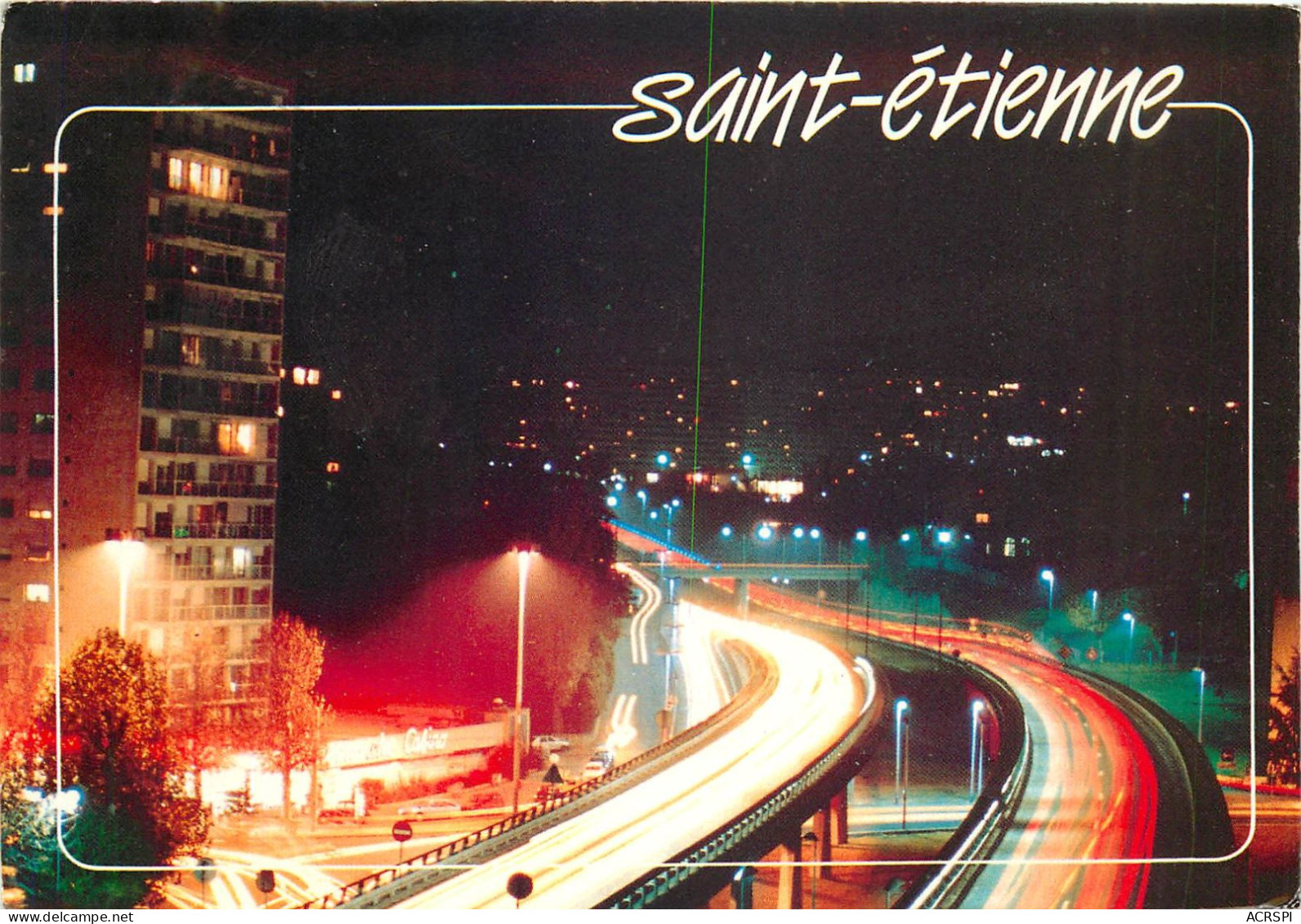 SAINT ETIENNE Le Quartier Du Rond Point La Nuit 4(scan Recto-verso)MC2433 - Saint Etienne
