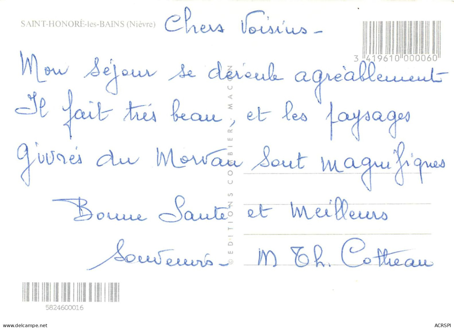 SAINT HONORE LES BAINS 25(scan Recto-verso) MC2419 - Saint-Honoré-les-Bains
