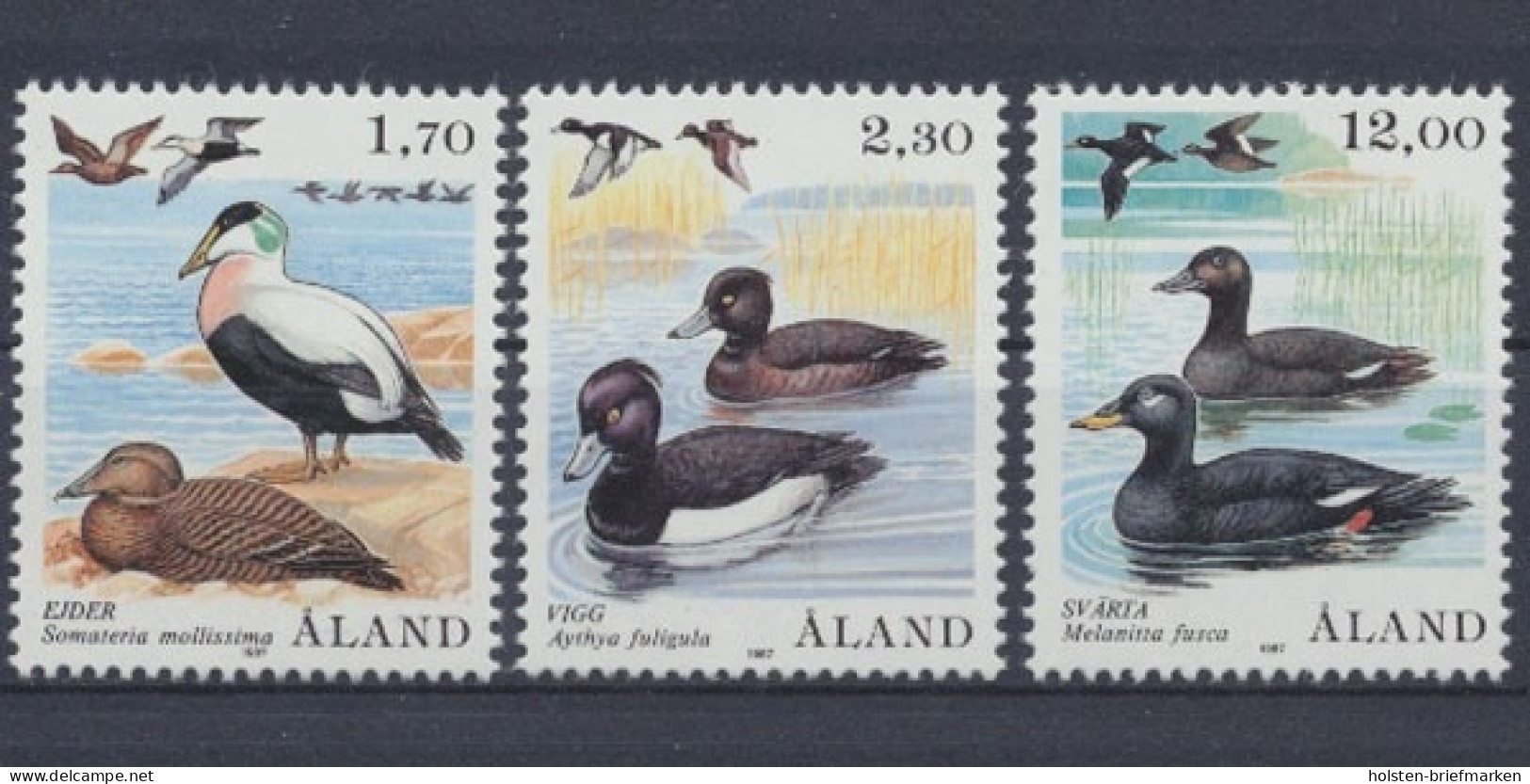 Aland, Vögel, MiNr. 20-22, Postfrisch - Ålandinseln