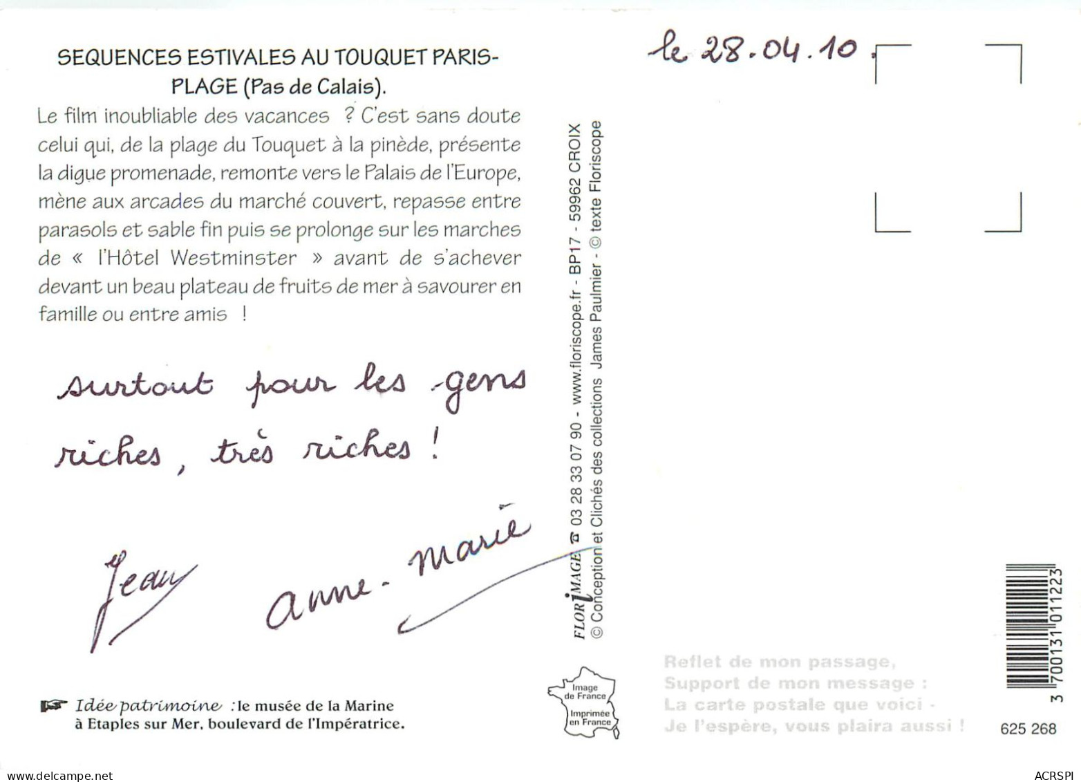 Sequences Estivales Au Touquet Paris Plage 22(scan Recto-verso) MC2453 - Le Touquet