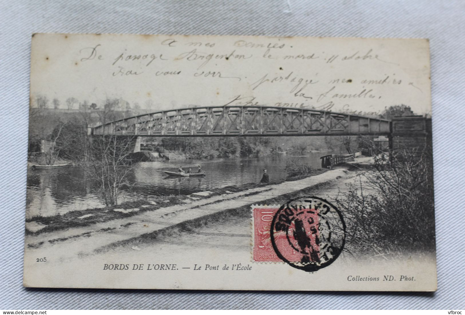 Cpa 1904, Caen, Le Pont De L'école, Bords De L'Orne, Calvados 14 - Caen