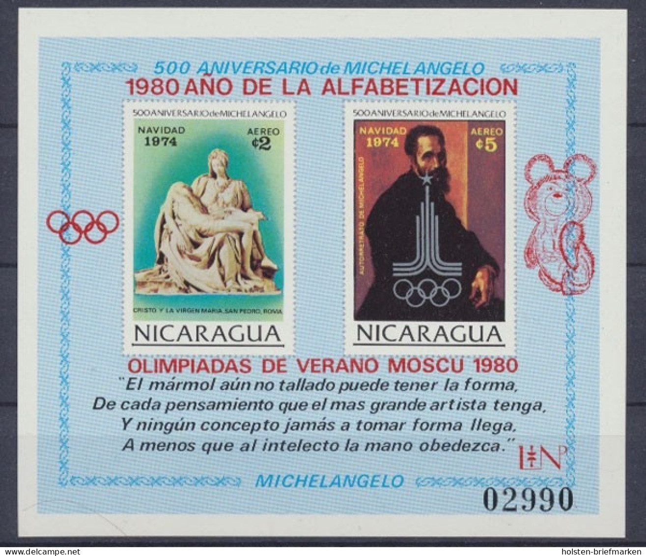 Nicaragua, Michel Nr. Block 118, Postfrisch - Nicaragua