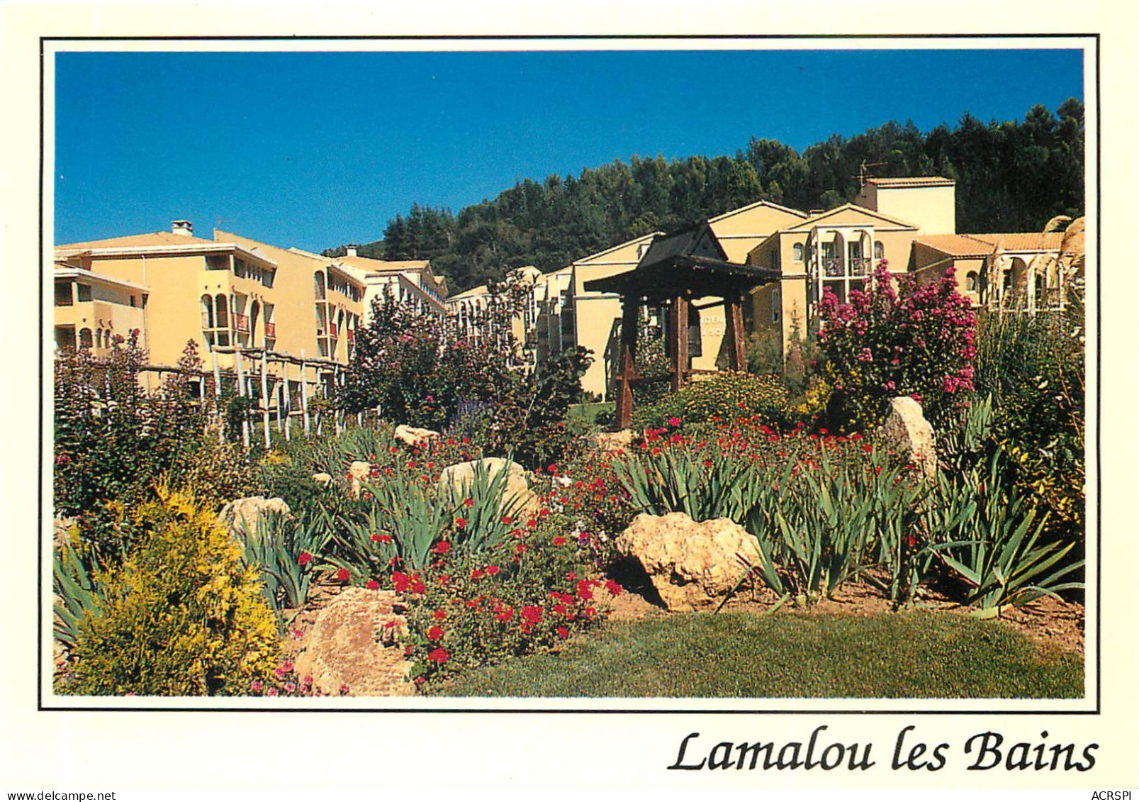 LAMALOU LES BAINS Le Jardin Japonais En Arriere Plan La Residence Plein Soleil 14(scan Recto-verso) MC2466 - Lamalou Les Bains