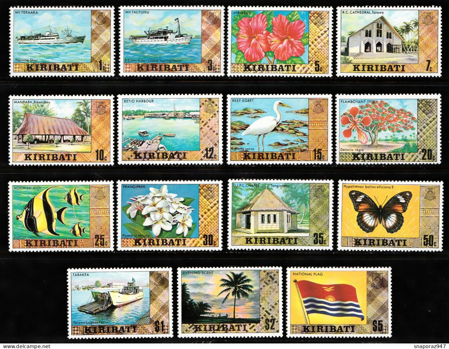 1980/81 Kiribati Ordinary Definitive Flags MNH** Tr140 - Otros & Sin Clasificación