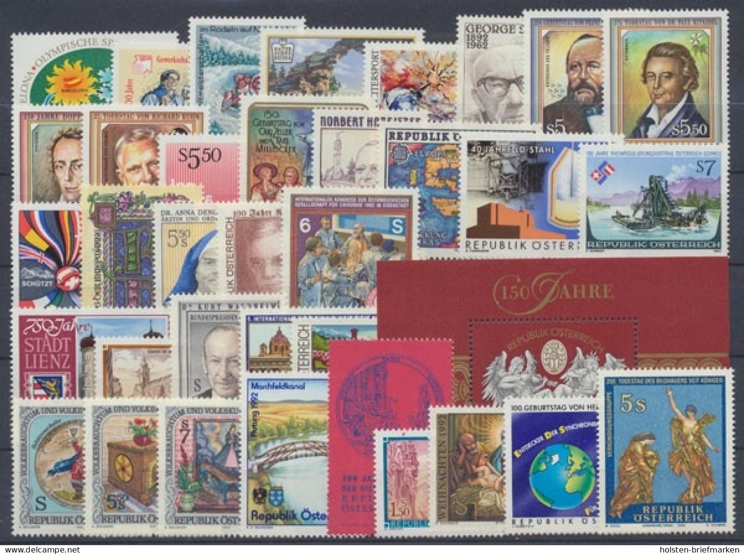 Österreich, MiNr. 2048-2083, Jahrgang 1992, Postfrisch - Volledige Jaargang
