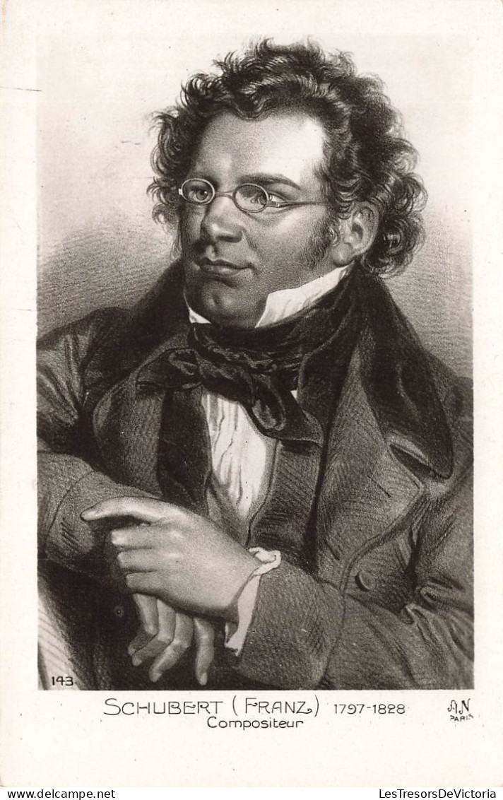 CELEBRITES - Schubert (Franz) 1797 à 1828 - Compositeur - Carte Postale Ancienne - Zangers En Musicus