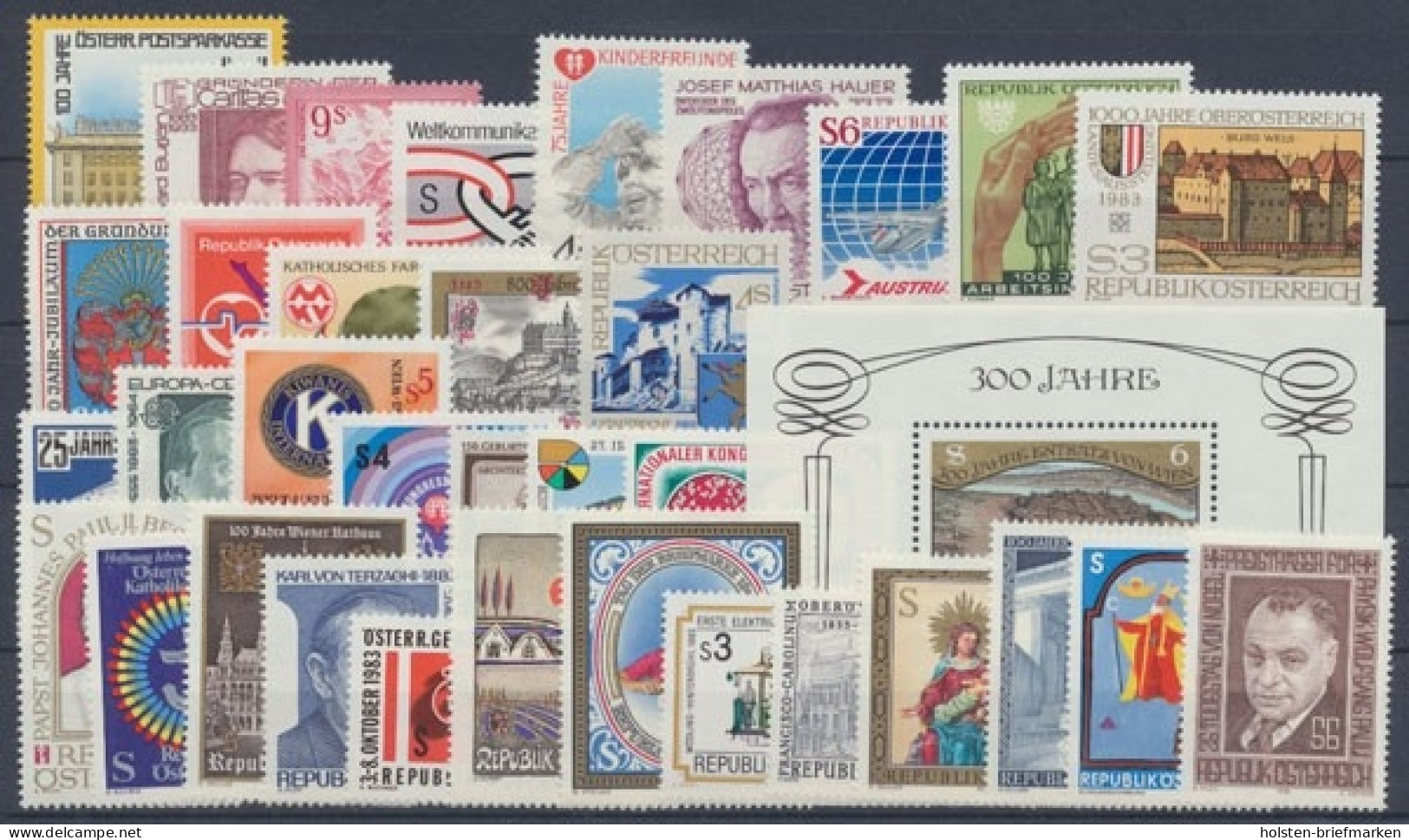 Österreich, MiNr. 1728-1762, Jahrgang 1983, Postfrisch - Años Completos