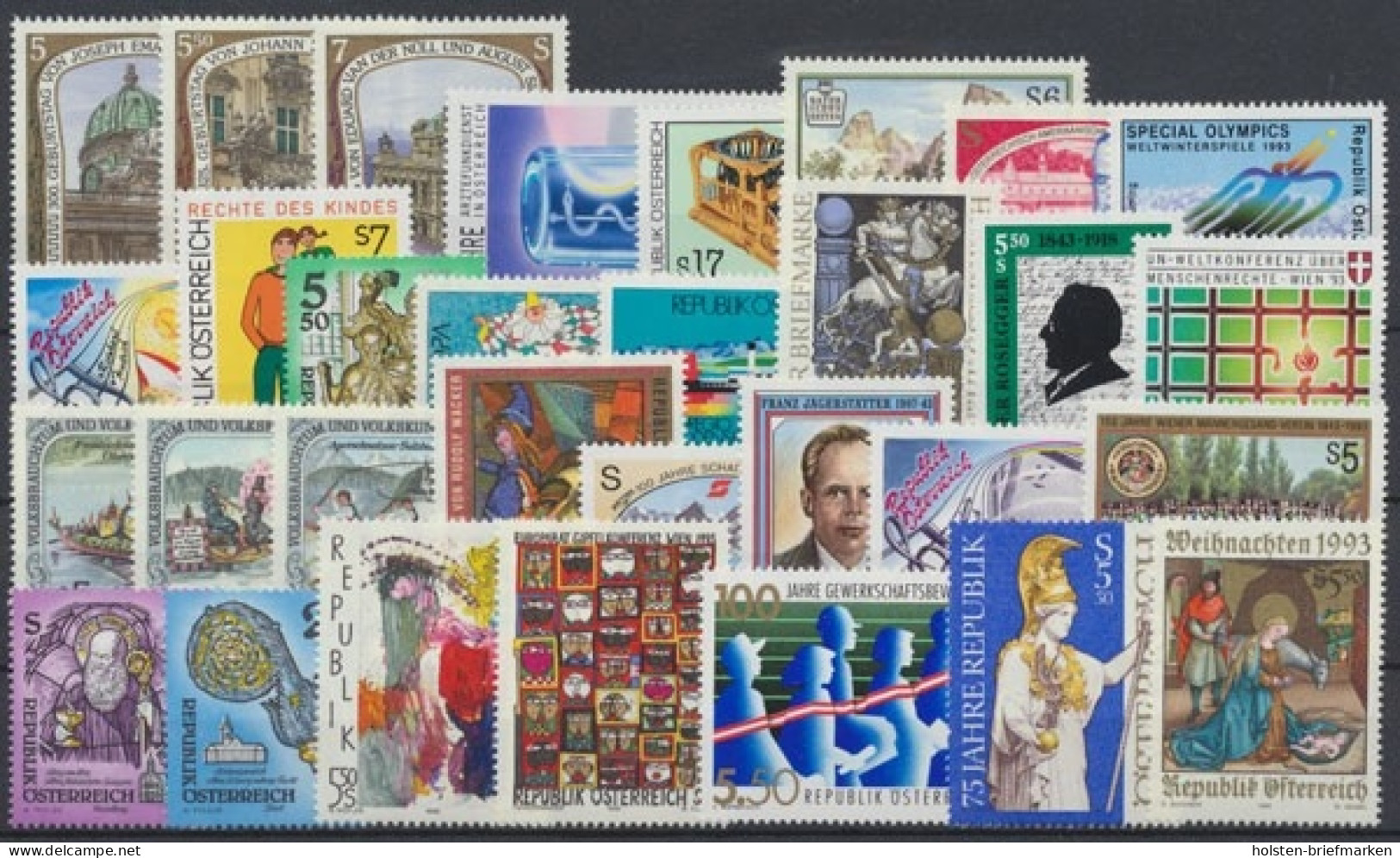 Österreich, MiNr. 2084-2114, Jahrgang 1993, Postfrisch - Años Completos