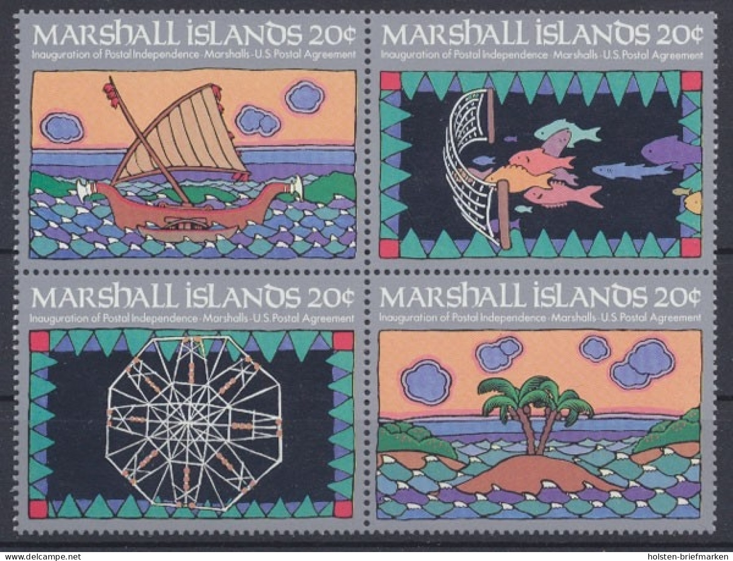 Marshall-Inseln, MiNr. 1-4 Zd, Postfrisch - Marshall