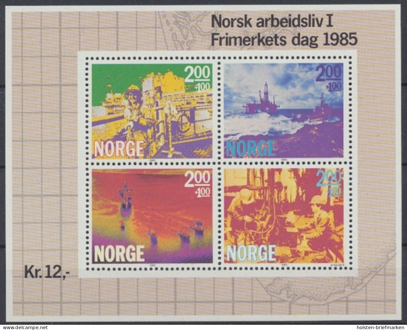 Norwegen, MiNr. Block 5, Postfrisch - Autres & Non Classés