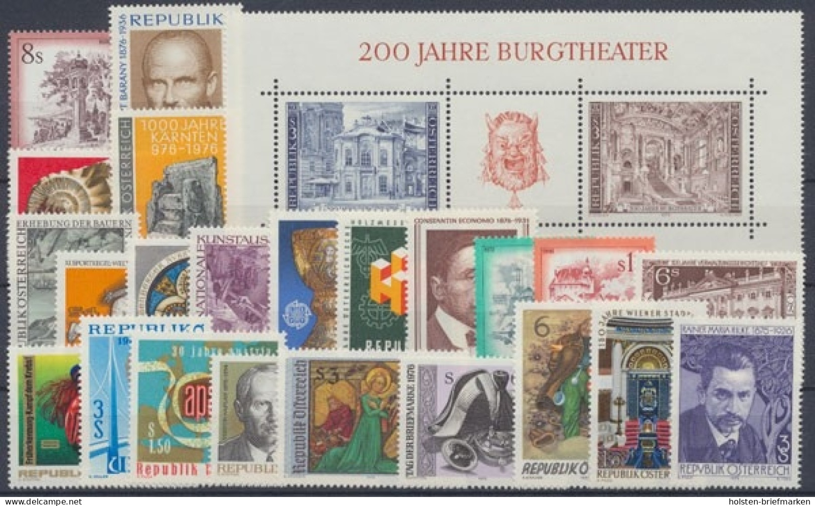 Österreich, MiNr. 1506-1539, Jahrgang 1976, Postfrisch - Annate Complete