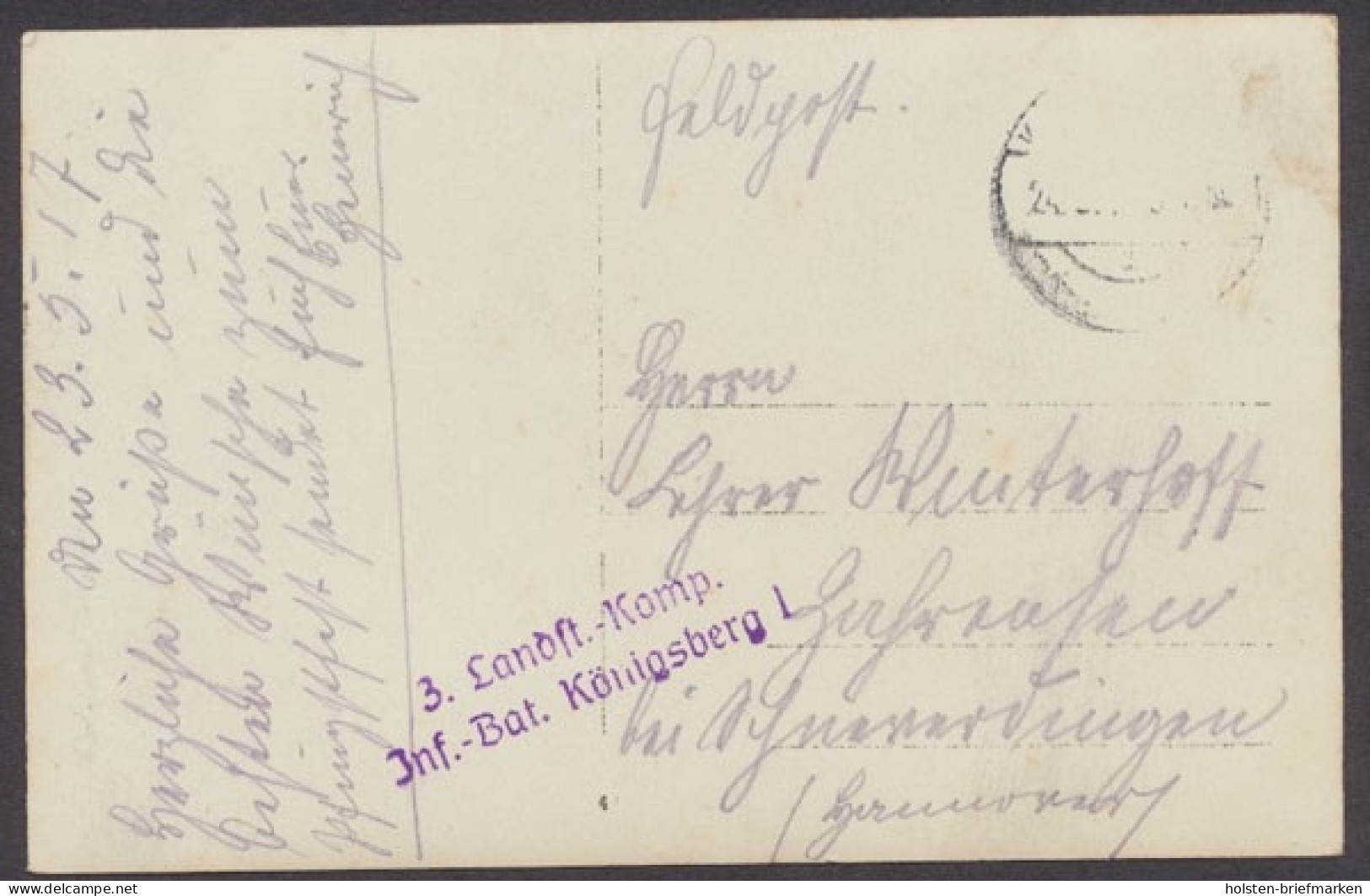 Schreibstube II. Komp. Arm. Batl. 74 - War 1914-18