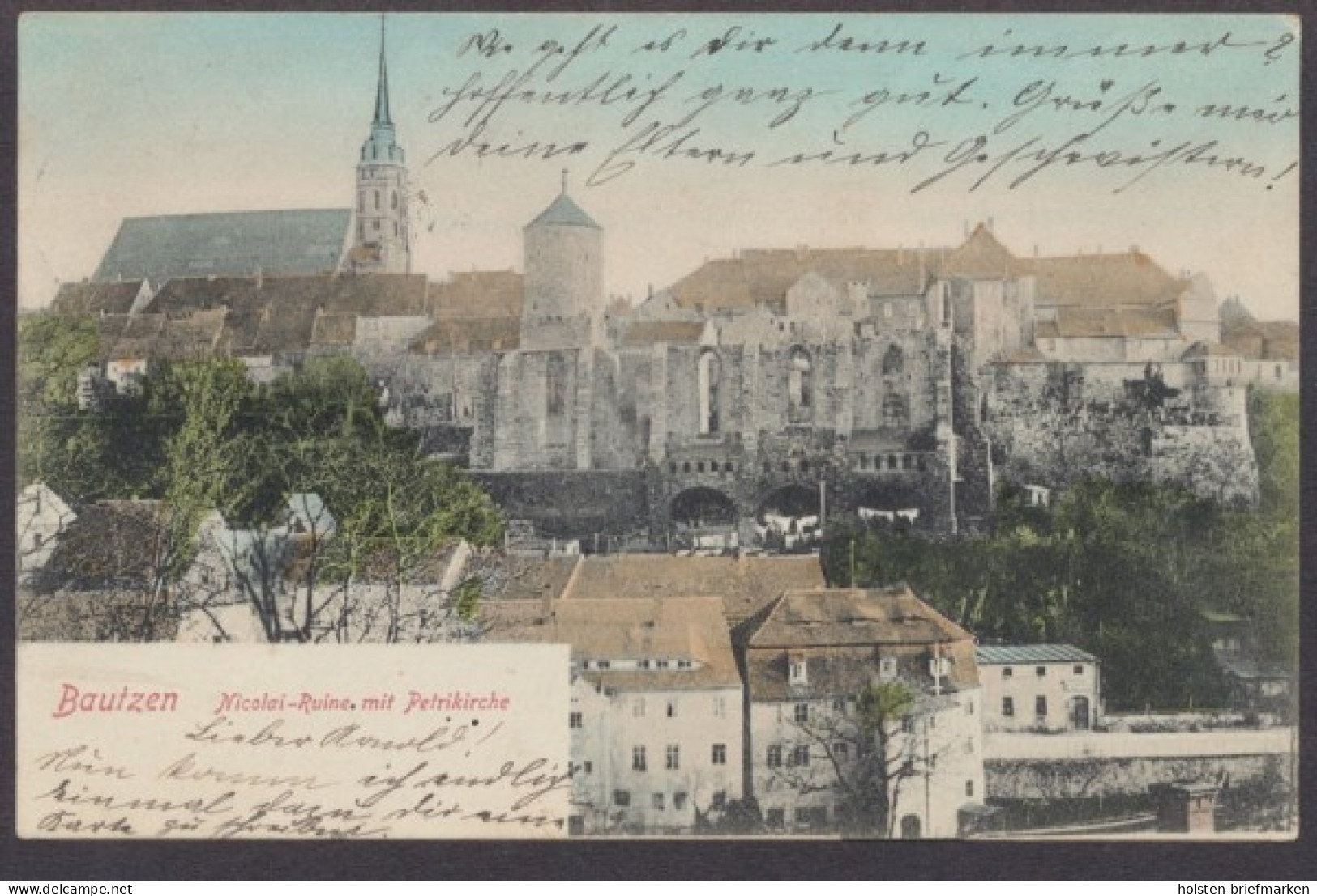 Bautzen, Nicolai-Ruine Mit Petrikirche - Eglises Et Cathédrales