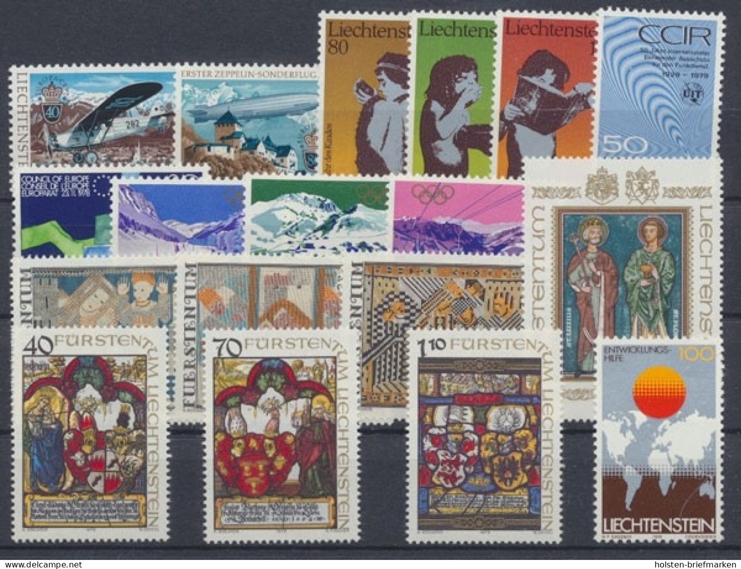 Liechtenstein, MiNr. 723-740, Jahrgang 1979, Postfrisch - Volledige Jaargang