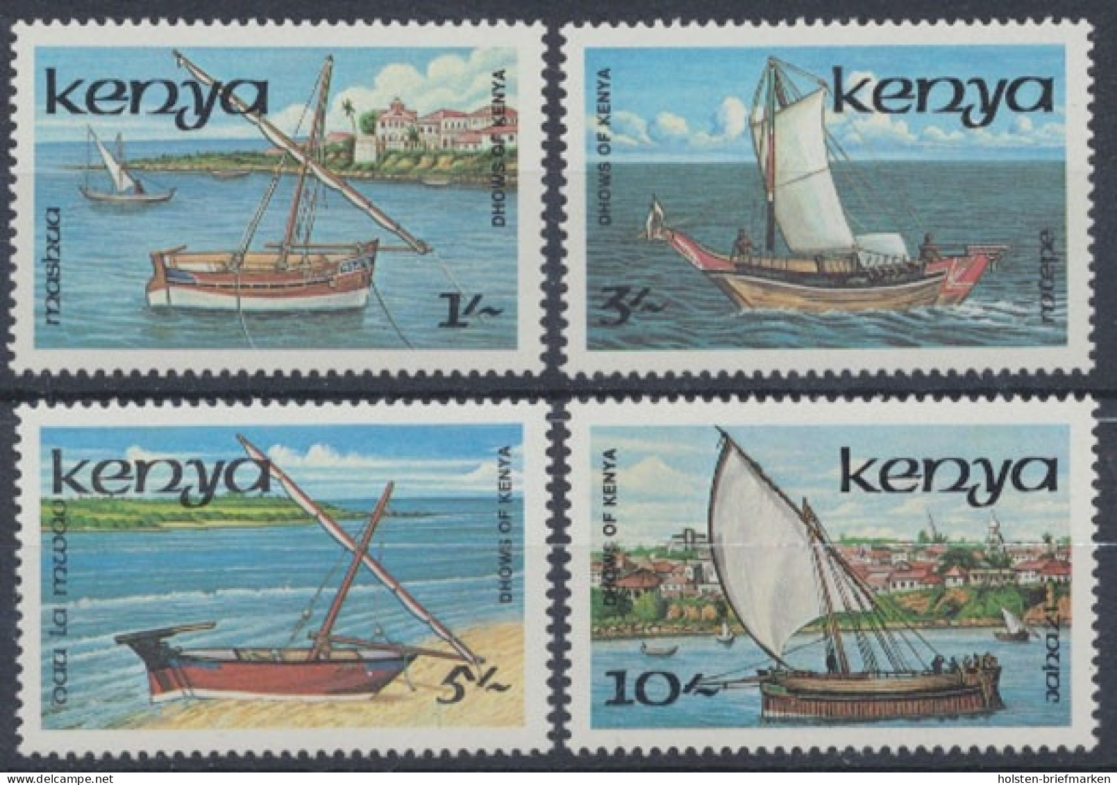 Kenia, Schiffe, MiNr. 374-377, Postfrisch - Kenya (1963-...)