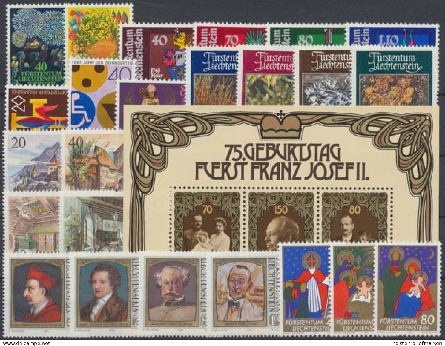 Liechtenstein, MiNr. 764-790, Jahrgang 1981, Postfrisch - Años Completos