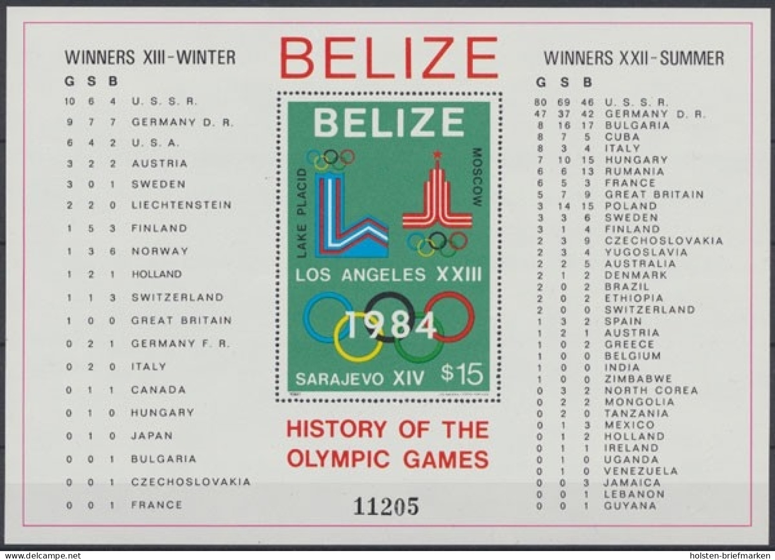 Belize, Michel Nr. Block 37 A, Postfrisch - Belice (1973-...)