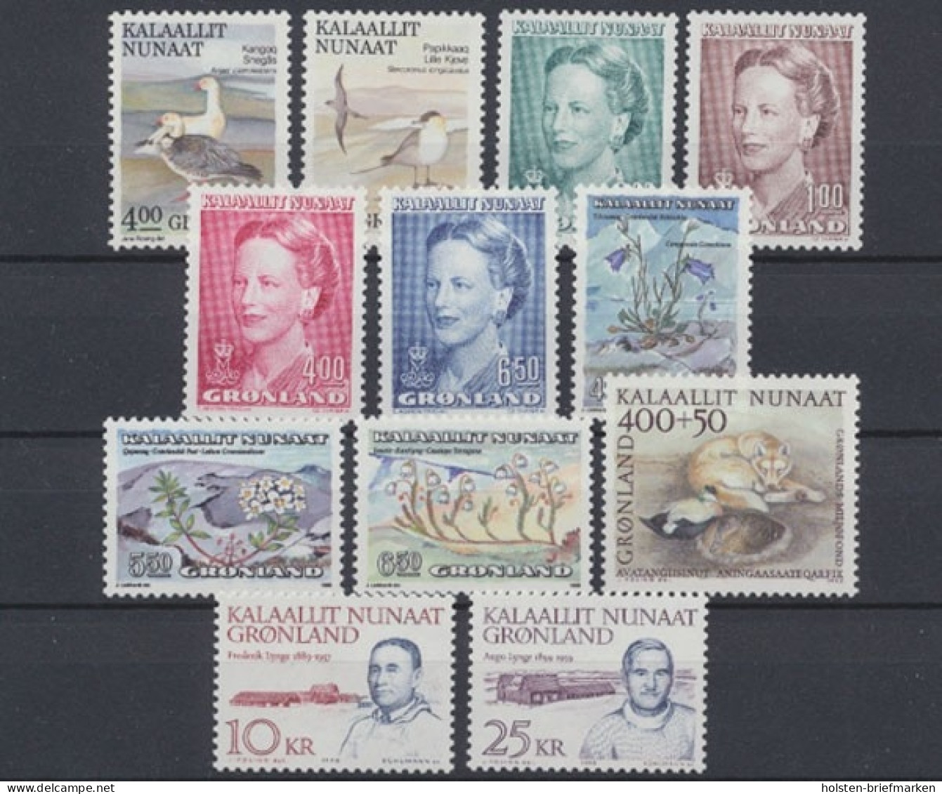 Grönland, MiNr. 199-210, Jahrgang 1990, Postfrisch - Volledige Jaargang