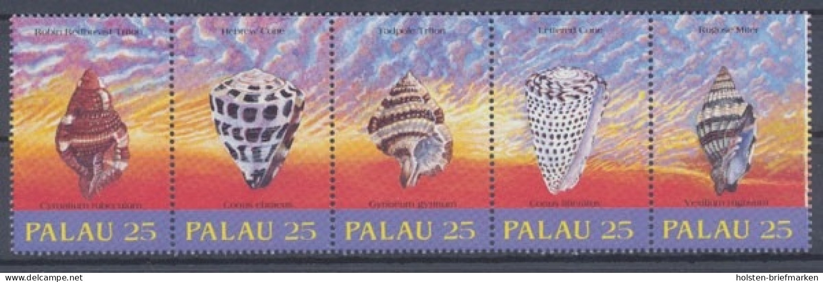 Palau, Fische / Meerestiere, MiNr. 273-277 ZD, Postfrisch - Palau