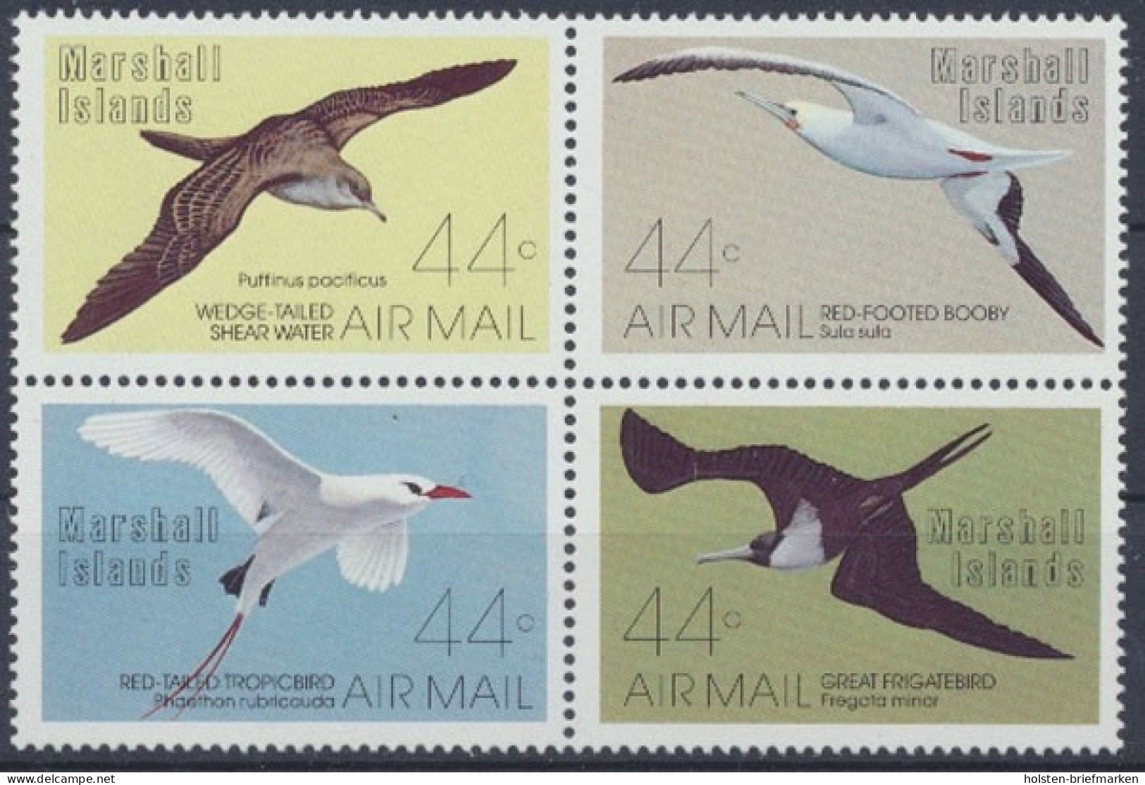 Marshall-Inseln, Vögel, MiNr. 105-108 Viererblock, Postfrisch - Marshall Islands