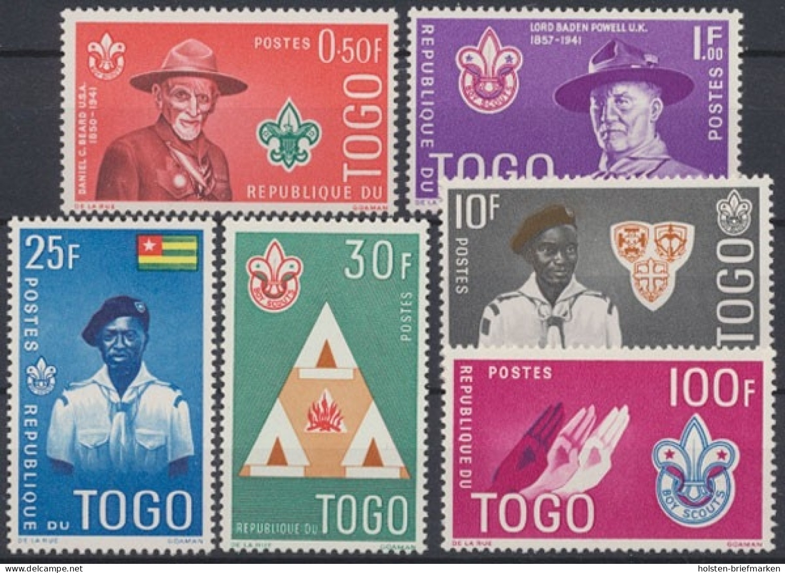 Togo, Michel Nr. 313-318 A, Postfrisch - Togo (1960-...)