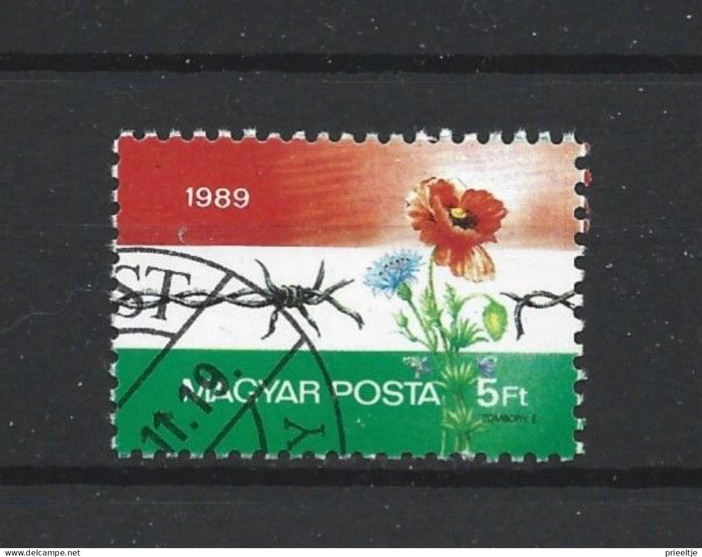 Hungary 1989 Wild Flowers On Border Wire Y.T. 3238 (0) - Gebraucht