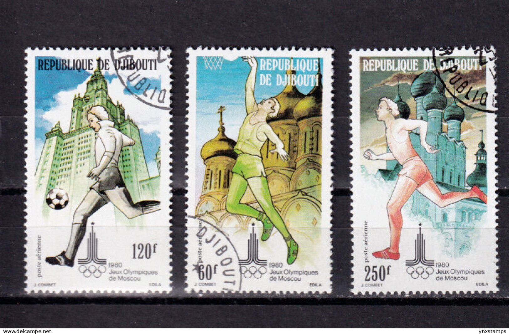 LI03 Djibouti 1980 Olympic Games - Moscow, USSR Used Stamps - Verano 1980: Moscu