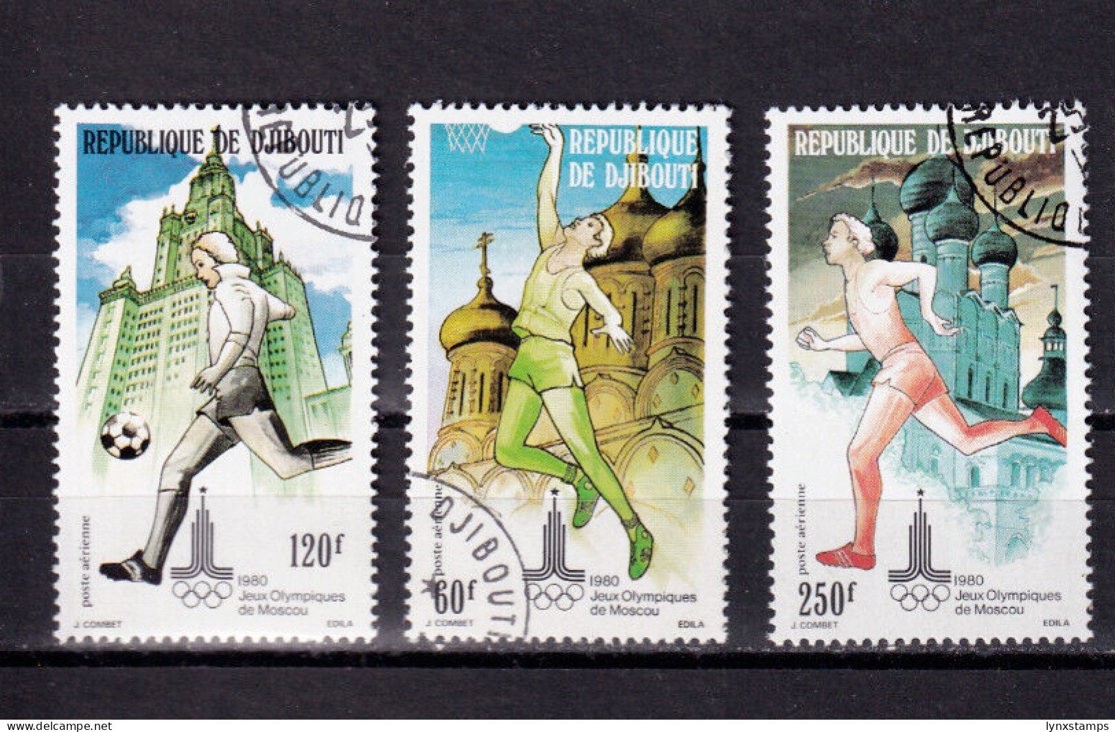 LI03 Djibouti 1980 Olympic Games - Moscow, USSR Used Stamps - Ete 1980: Moscou