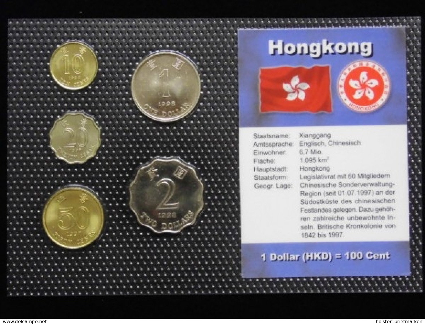 Hongkong, Kursmünzensatz, Verschiedene Jahrgänge - Cina