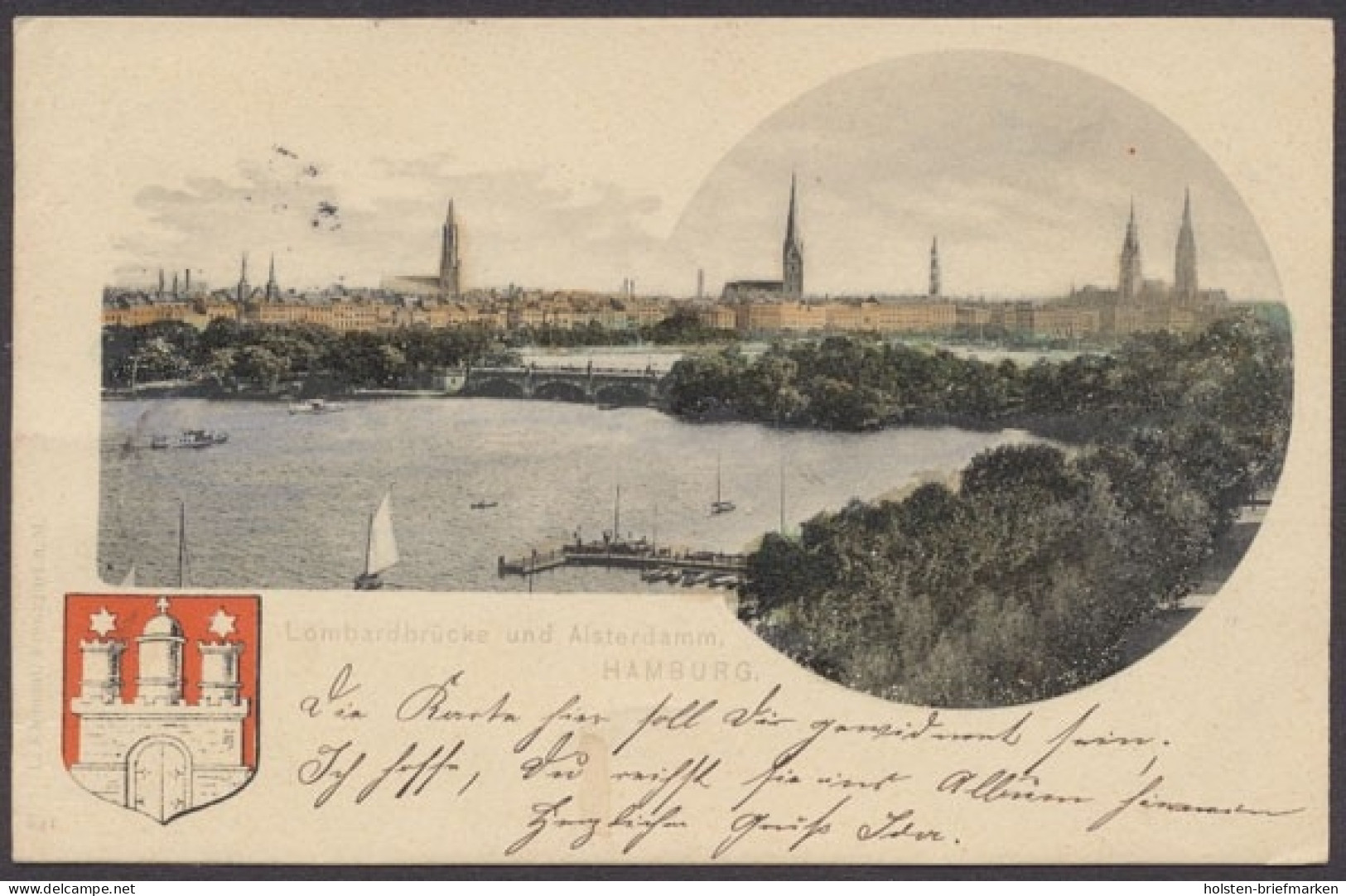 Hamburg, Lombardbrücke, Alsterdamm, Wappen - Autres & Non Classés